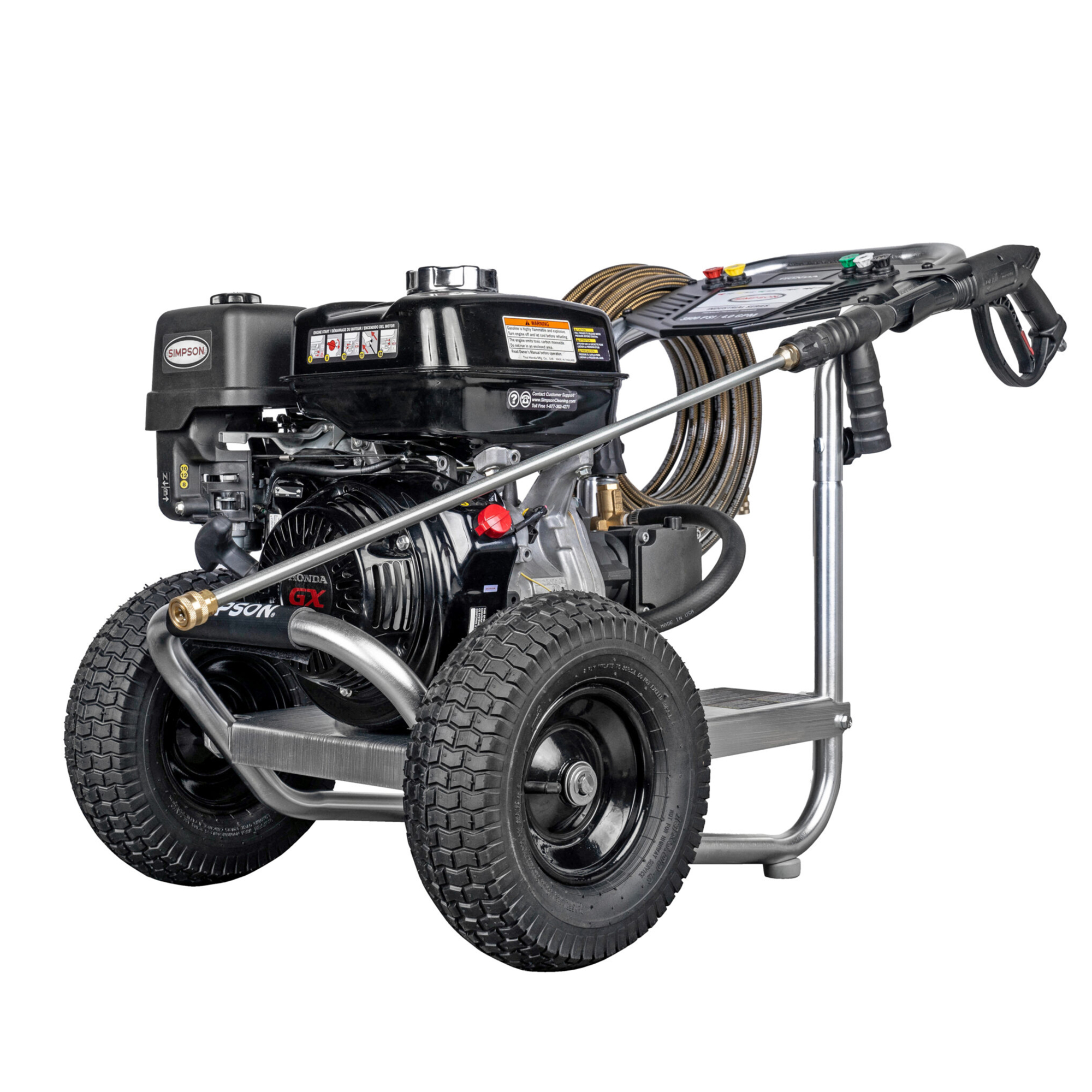 Simpson Industrial Series Cold Water Gas Pressure Washer — 3500 PSI, 4.0 GPM, Honda GX270 Engine, AAA Triplex Plunger Pump, Model# IS3540212